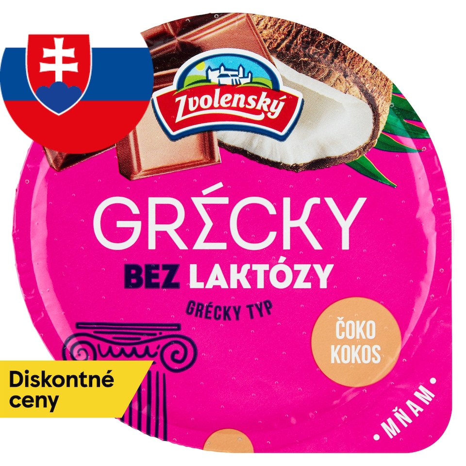 Zvolenský Yogurt Greek Type Chocolate-Coconut Lactose Free 125 g