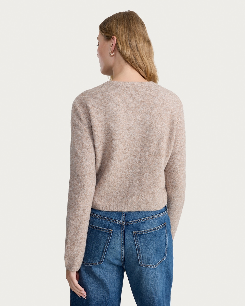 image 1 of F&F Knitted Button Front Cardigan in Mink