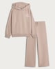 image 4 of F&F Girls 2-Piece Cotton Rich Have a Nice Day Hoodie and Joggers in Natural