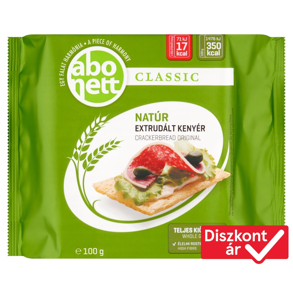 Abonett Classic natúr extrudált kenyér 100 g  1. kép