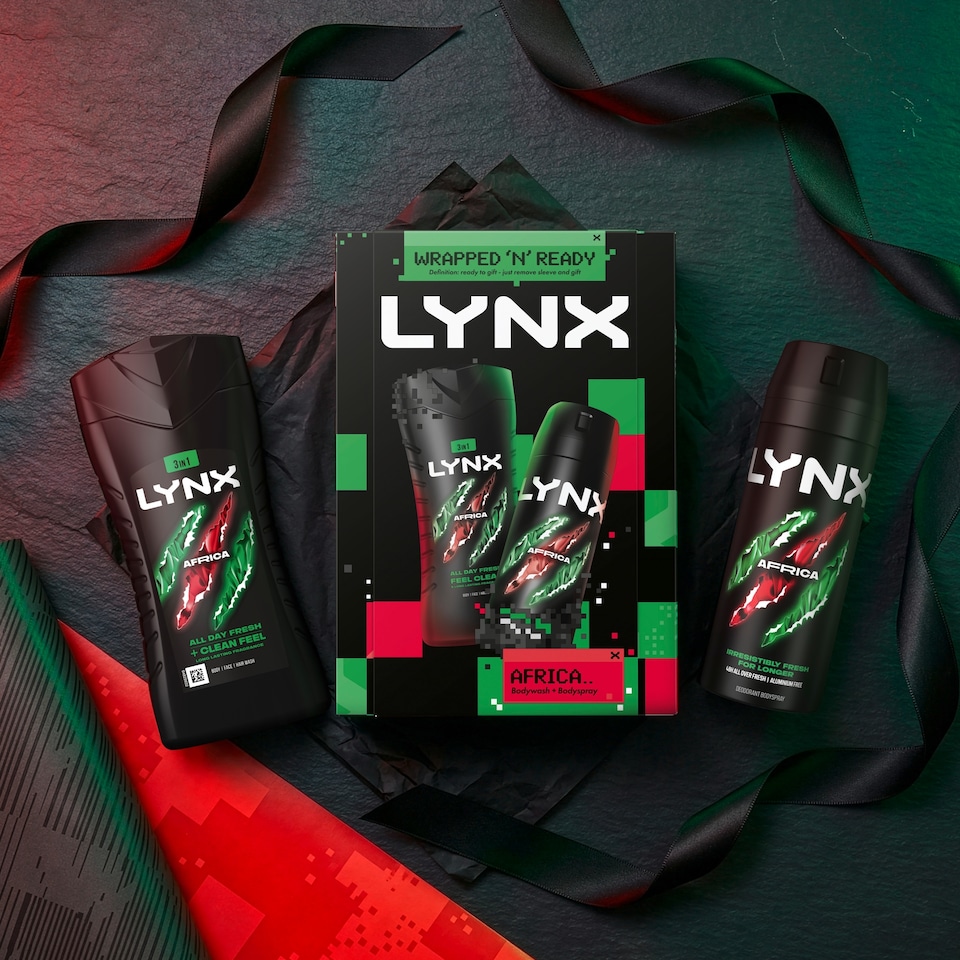 image 1 of  Lynx Africa Body Wash & Body Spray Duo Gift Set