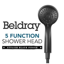 Beldray Black 5 Function Shower Head