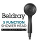 image 1 of Beldray Black 5 Function Shower Head