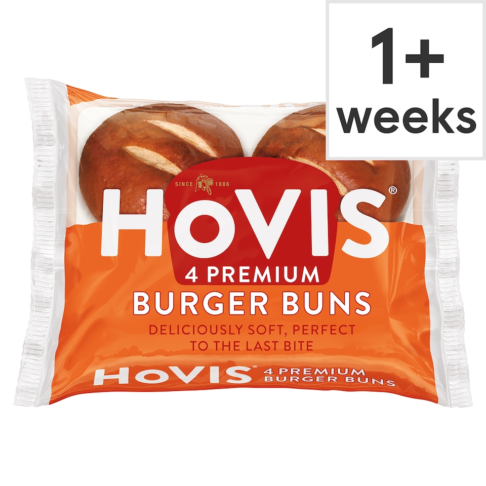 image 1 of Hovis Premium Burger Buns 4 Pack