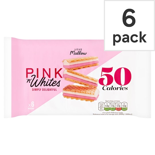 Caxton Pink & White Wafers 6 Pack 85G Tesco Groceries