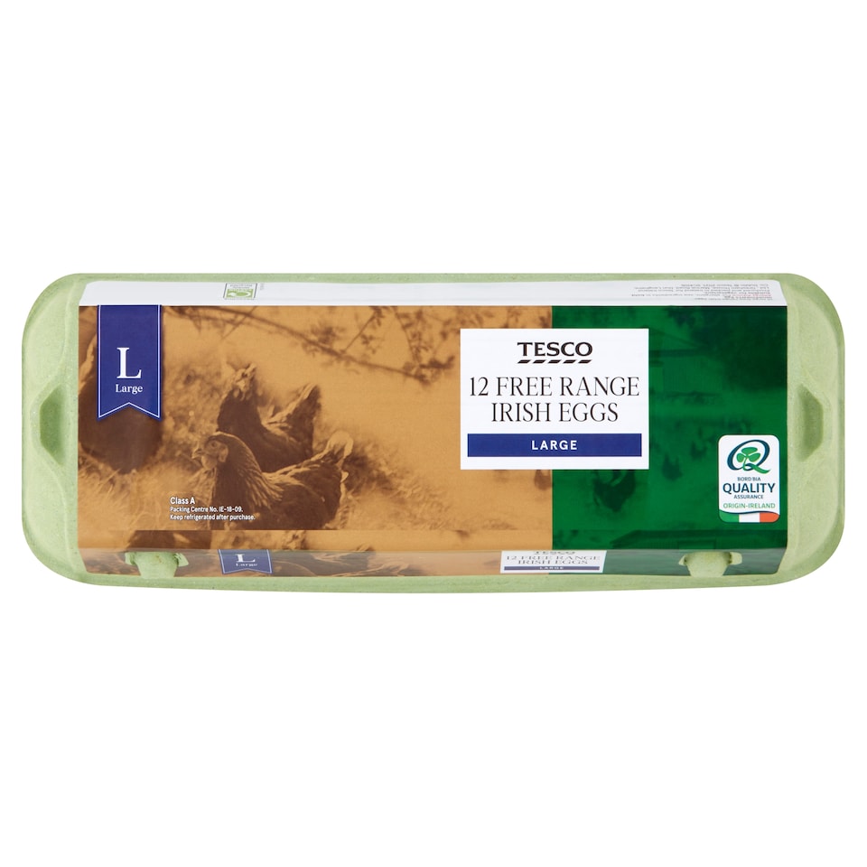 Tesco Free Range Eggs Large Box Of 12