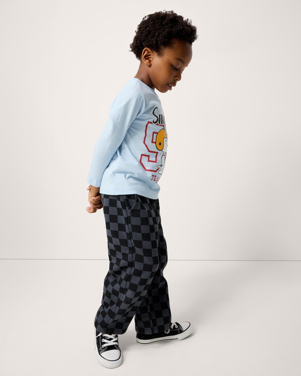 image 1 of F&F Boys 3-Pack Cotton Rich Wide Leg Joggers in Grey