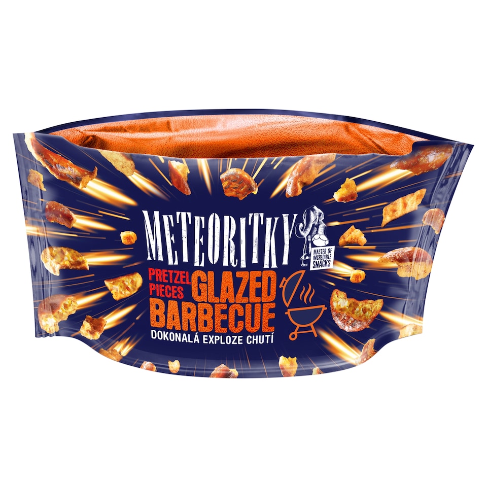 Meteoritky Pretzel Pieces Glazed Barbecue 75 g