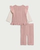 image 2 of F&F Baby 3-Piece Cotton Rich Knitted Set in Pink