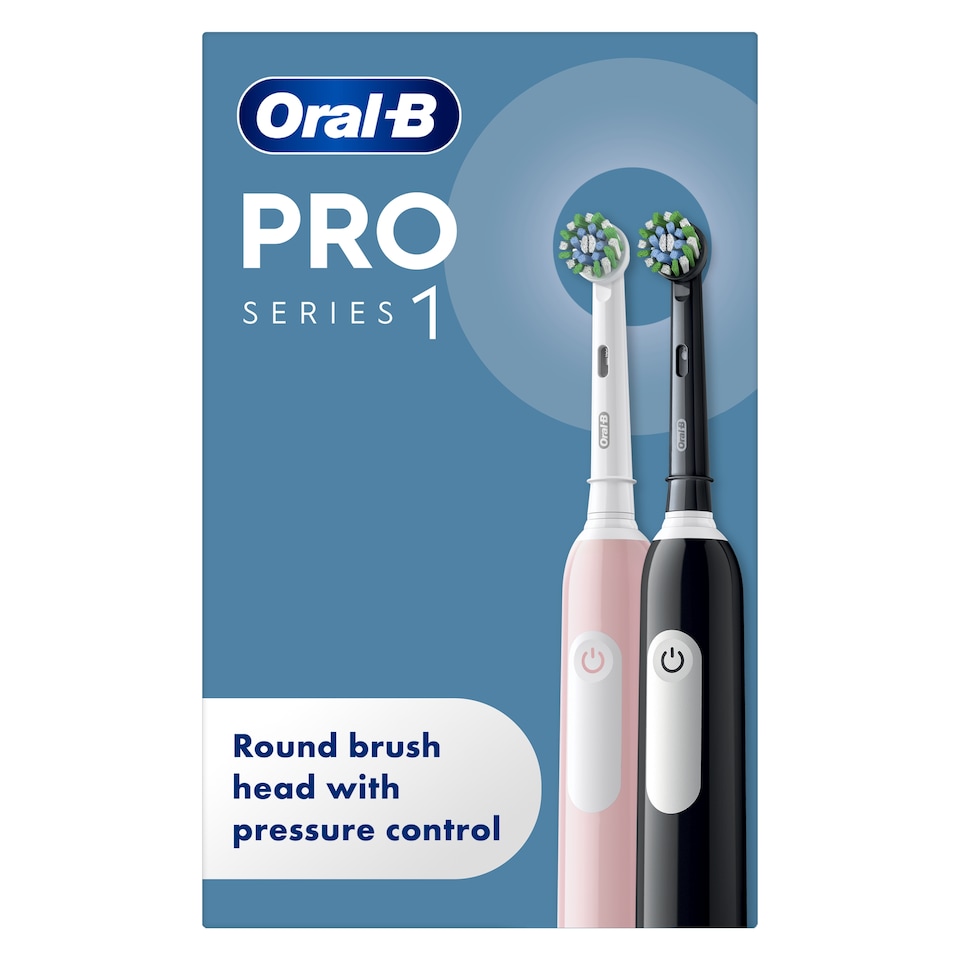 image 1 of Oral B Pro Series Duo Electric Toothbrush Pink/Black