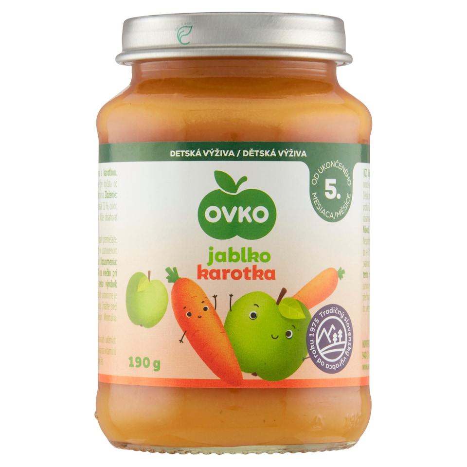 obrázok 1 z OVKO Dojčenská výživa jablko karotka 190 g
