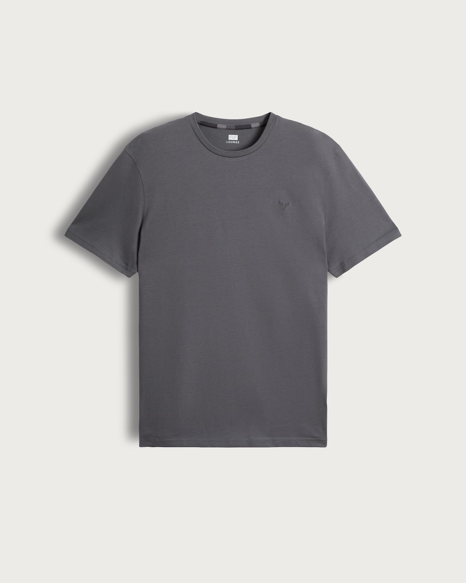 image 1 of F&F Fleece Trousers Check Pyjama Set in Grey