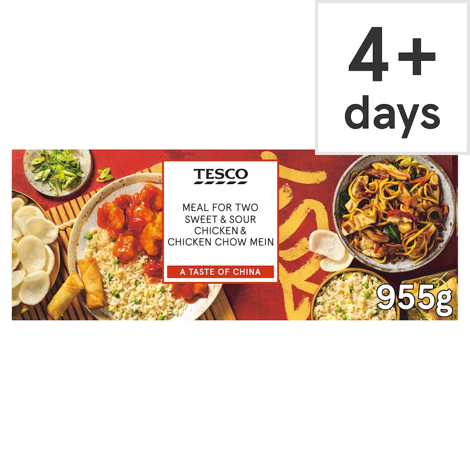 Tesco Sweet & Sour & Chow Mein Chicken Meal For 2 995G