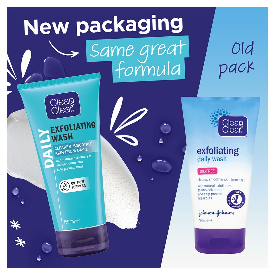 image 1 of Clean & Clear Exfoliating Daily Wash Face Wash Scrub 150ml