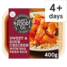 Hearty Food Company Sweet & Sour Chicken with Egg Fried Rice 400G