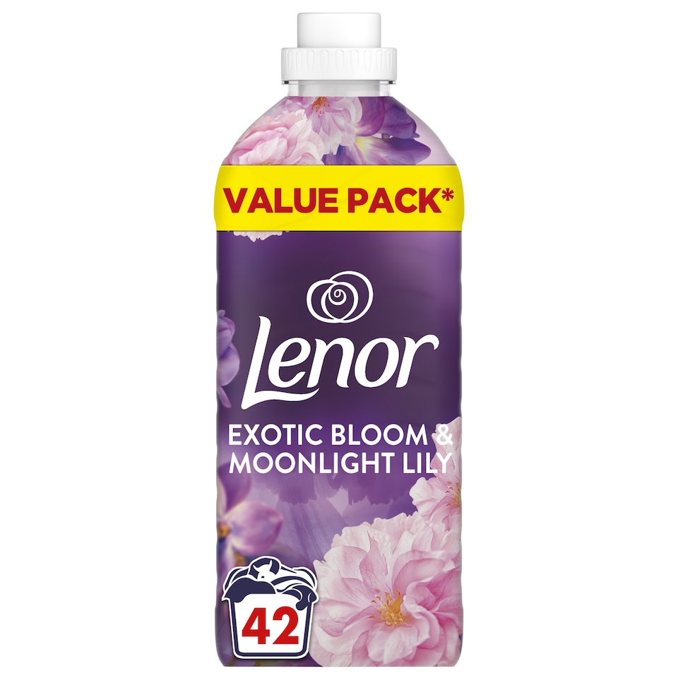 image 1 of Lenor Fabric Conditioner Exotic Bloom & Moonlight Lily 42 Washes 1.386L