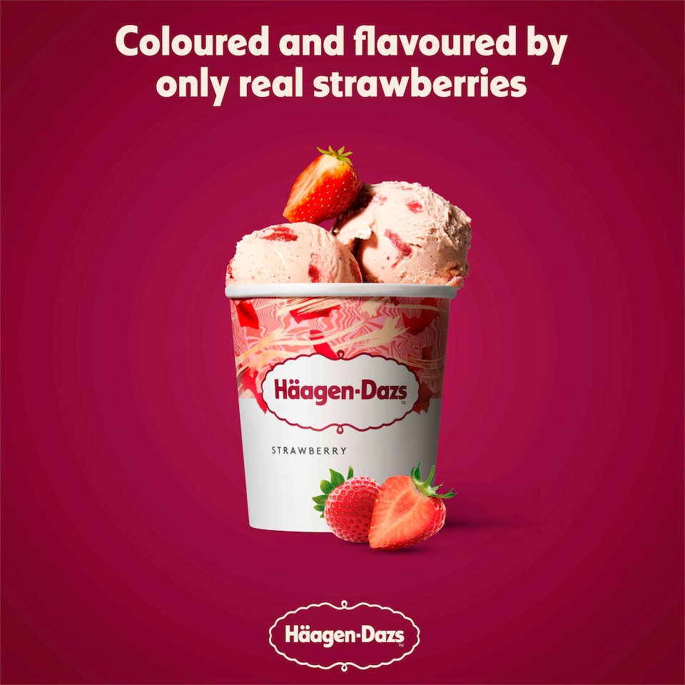 image 1 of Haagen-Dazs Ice Cream - Strawberries & Cream 460ml