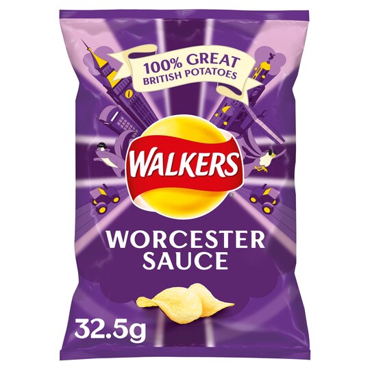 Walkers Worcester Sauce Crisps 32.5G Tesco Groceries