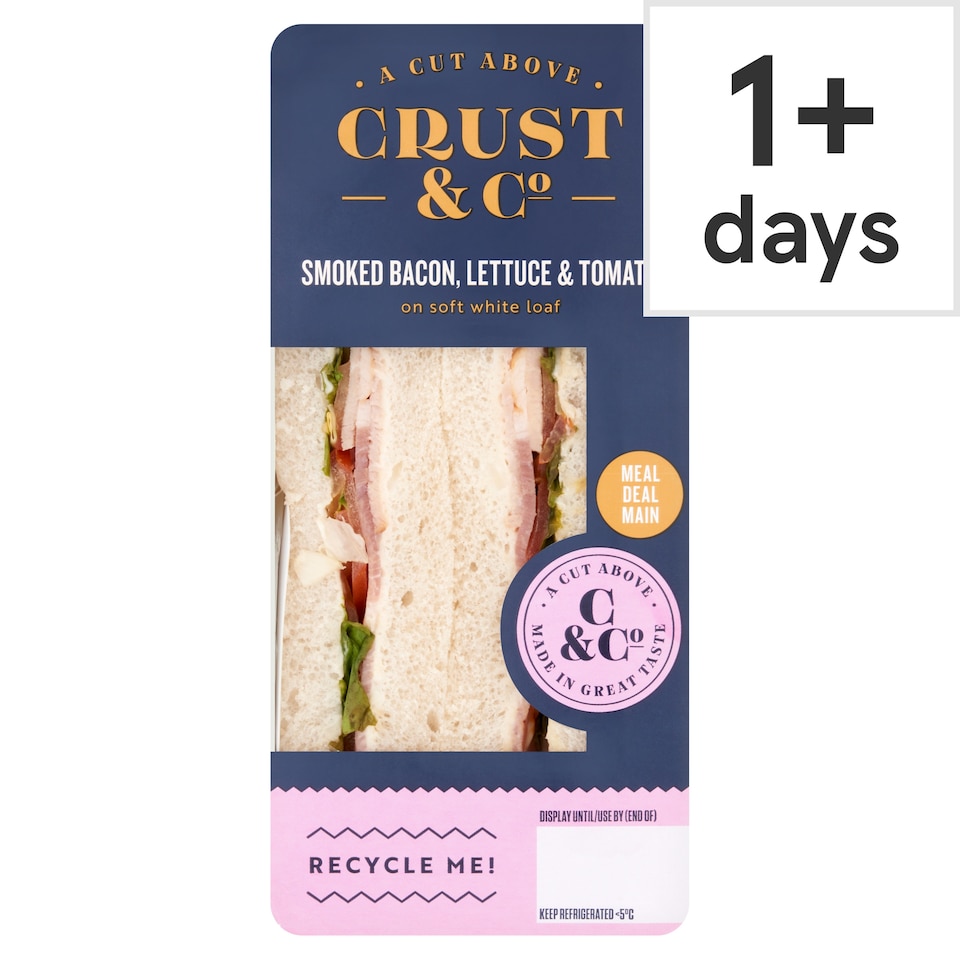 Crust & Co Smoked Bacon ,Lettuce & Tomato Sandwich 176g