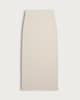 image 4 of Rise by Zara McDermott Ribbed Midi Skirt in Stone