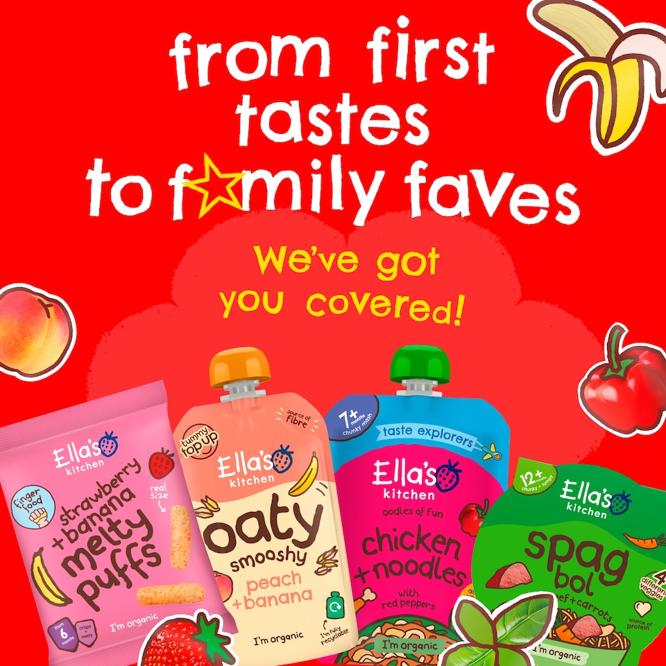 image 1 of Ella's Kitchen Organic Bananas First Tastes Baby Pouch 6+ Months 70g