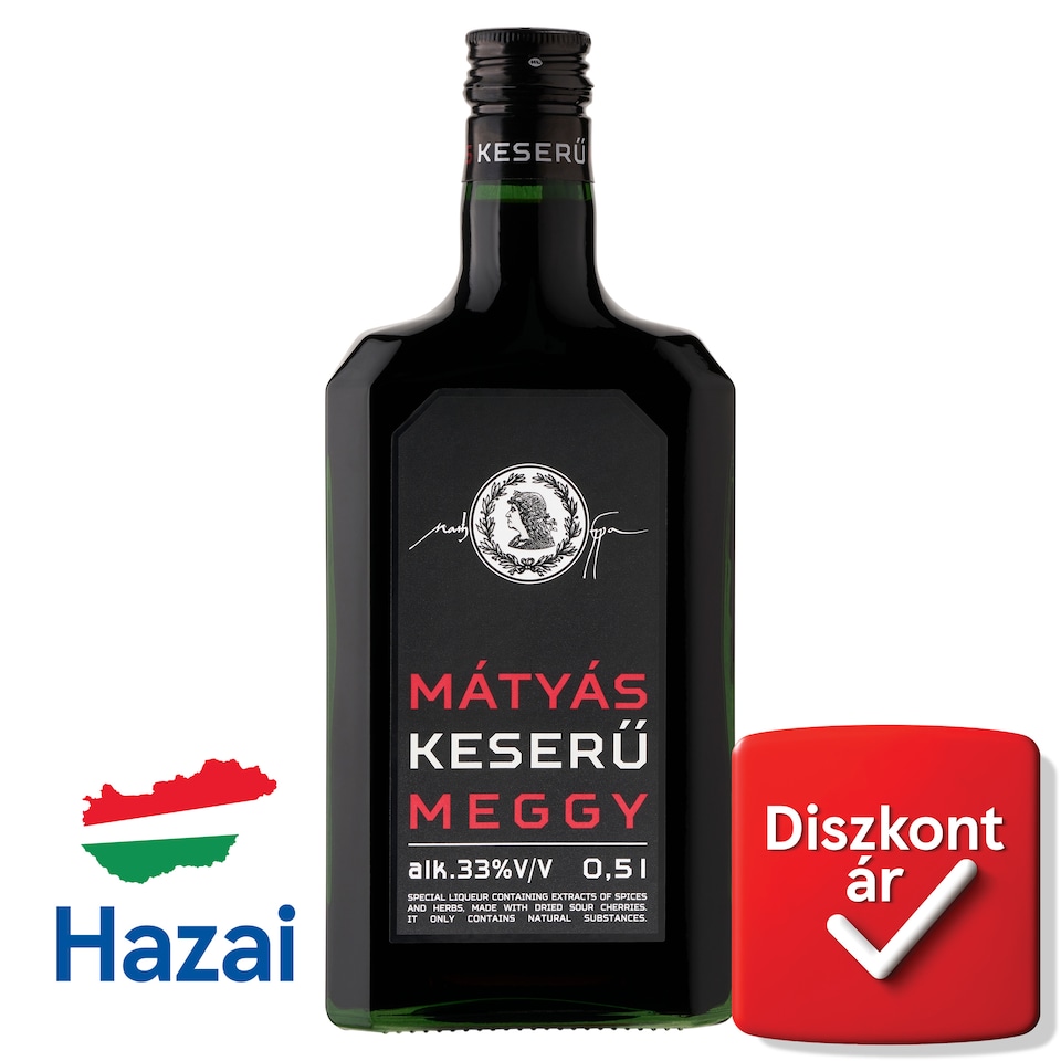 Mátyás keserű meggy likőr 33% 0,5 l