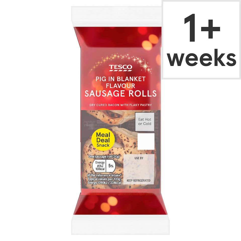 Tesco Pigs In Blanket Sausage Rolls 60g