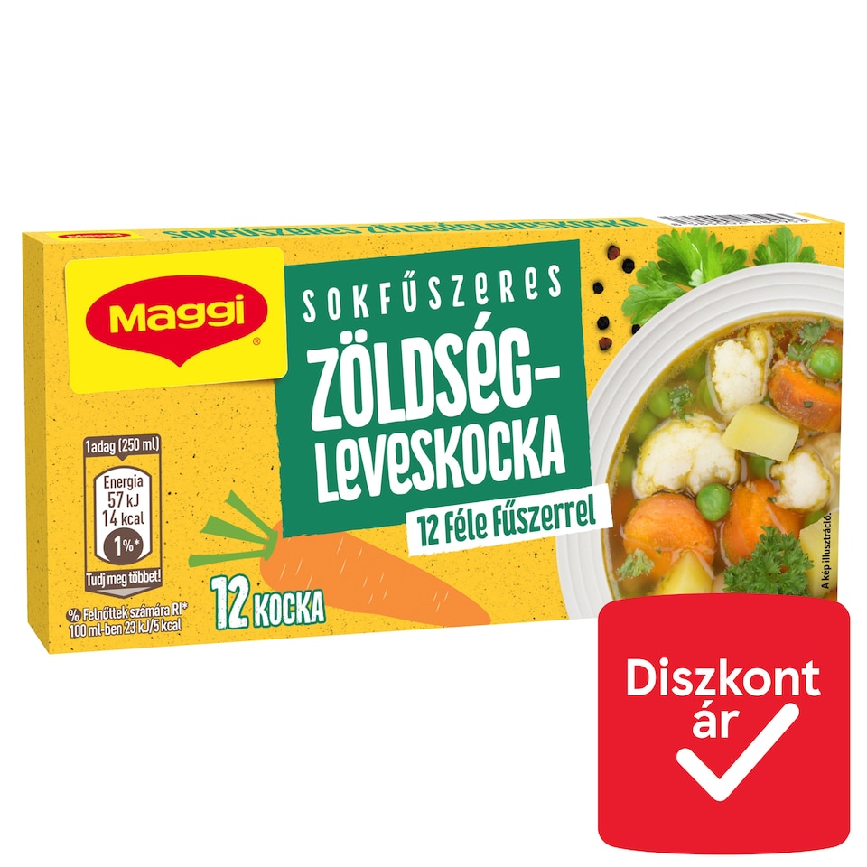 Maggi sokfűszeres zöldségleveskocka 12 db 120 g