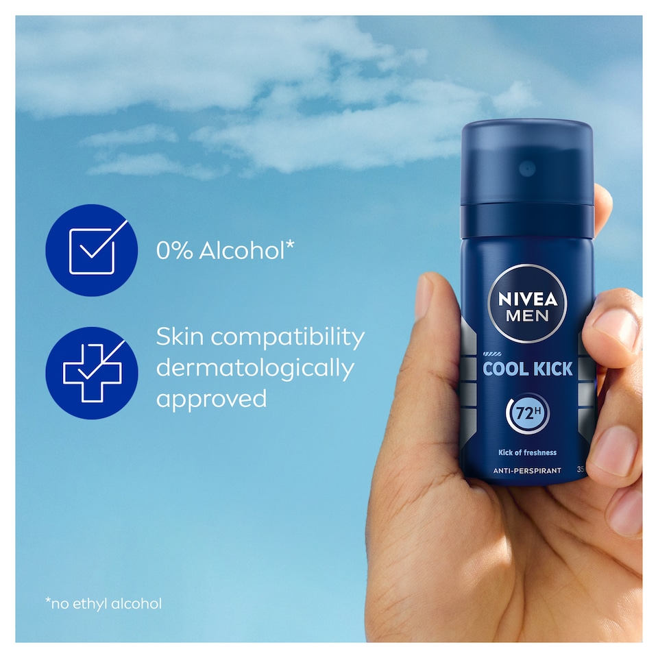 image 1 of NIVEA MEN Antiperspirant Deodorant Spray - Cool Kick 35ml