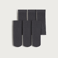 F&F School Girls 3-Pack Opaque Tights in Grey