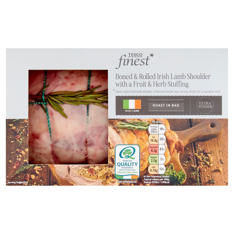 Tesco Finest B&R Irish Lamb Shoulder Fruit And Herb Stuffing
