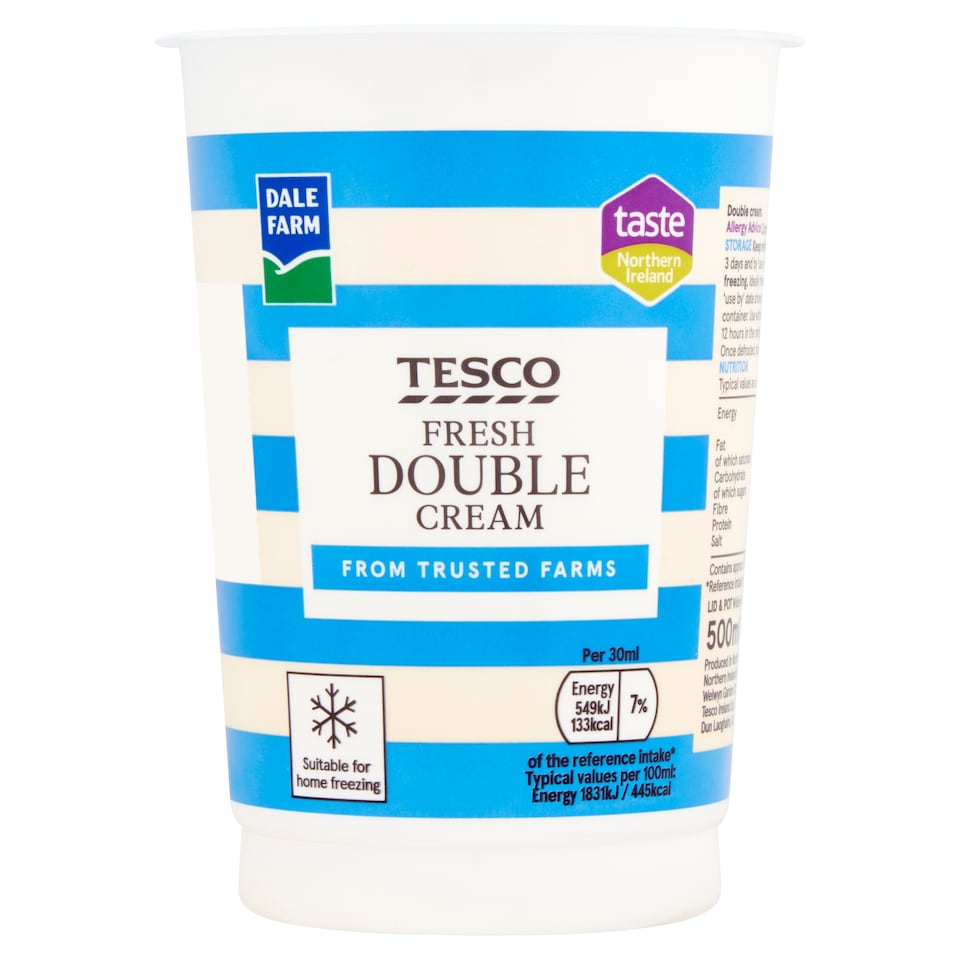 Tesco Fresh Double Cream 500Ml