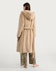 image 4 of F&F Fleece Hooded Dressing Gown in Cream