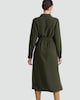 image 3 of F&F Belted Midi Shirt Dress in Khaki