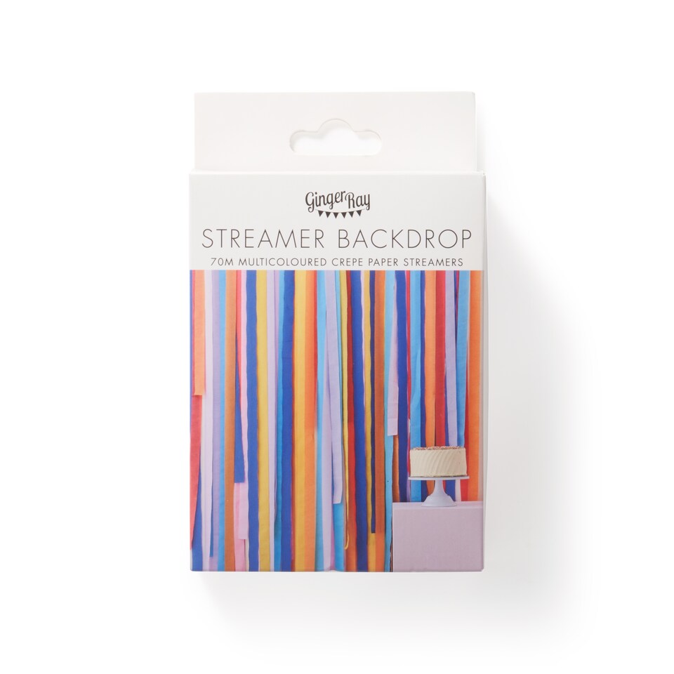 image 1 of Ginger Ray Rainbow Crepe Paper Streamers
