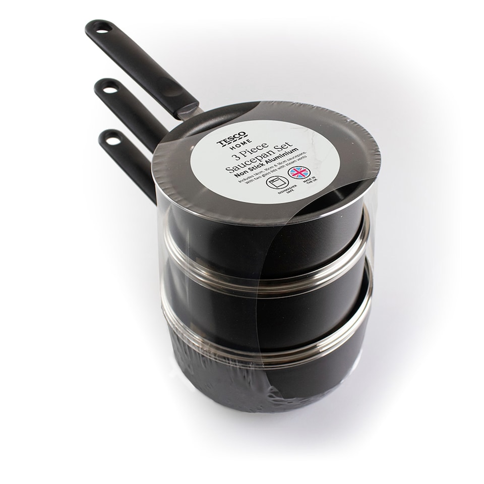 image 1 of Tesco Basics Aluminium Pan Set