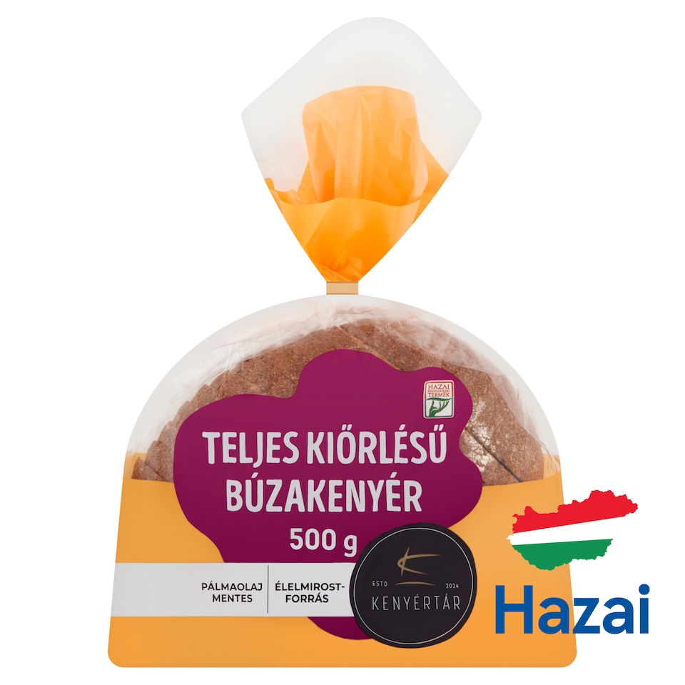 Kenyértár Wholemeal Sliced Wheat Bread 500 g
