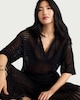 image 1 of F&F Pure Cotton Knitted Co-ord Shirt in Black