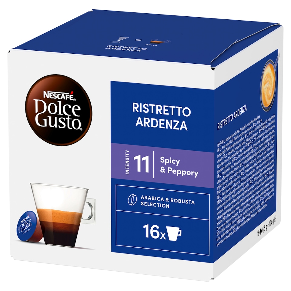 NESCAFÉ Dolce Gusto Ristretto Ardeza őrölt pörkölt kávé kapszula 16 x 6,5 g (104 g)  1. kép
