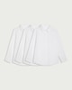 image 4 of F&F Boys School 3-Pack Long Sleeved Shirts in White
