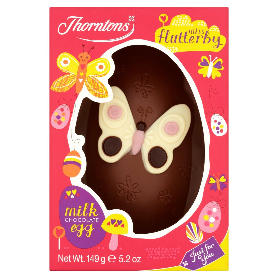 image 1 of Thorntons Miss Flutterby Milk Chocolate Easter Egg 149G