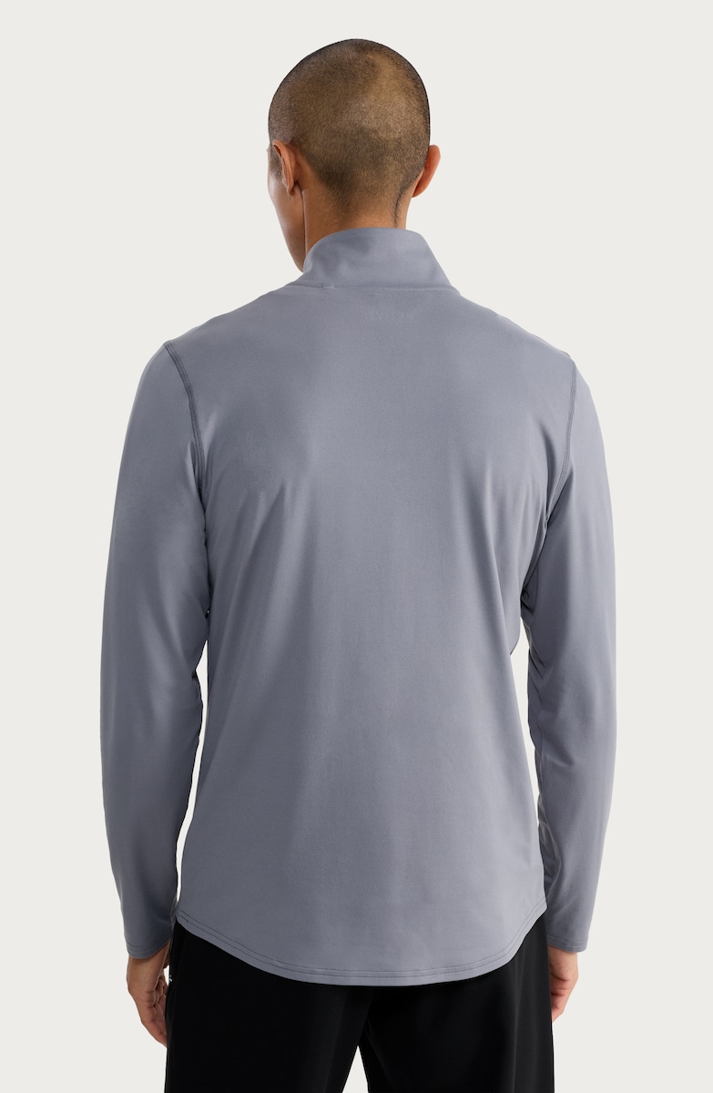 image 1 of F&F Active EVERYHOUR Soft Touch Half Zip Long Sleeved Top  in Grey