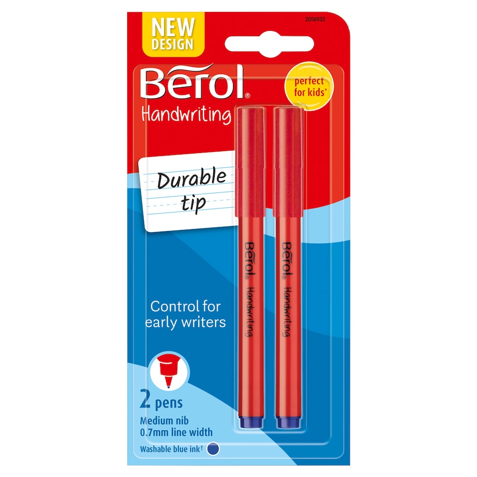 image 1 of Berol Handwriting Pens, Round Shape, Black Ink, 2 Count