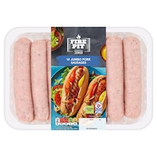 Tesco Fire Pit 14 Jumbo Pork Sausages 1Kg