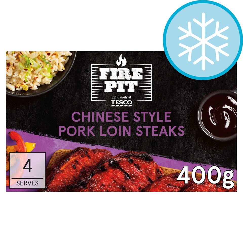 Tesco Fire Pit Chinese Style Pork Loin Steaks 400G
