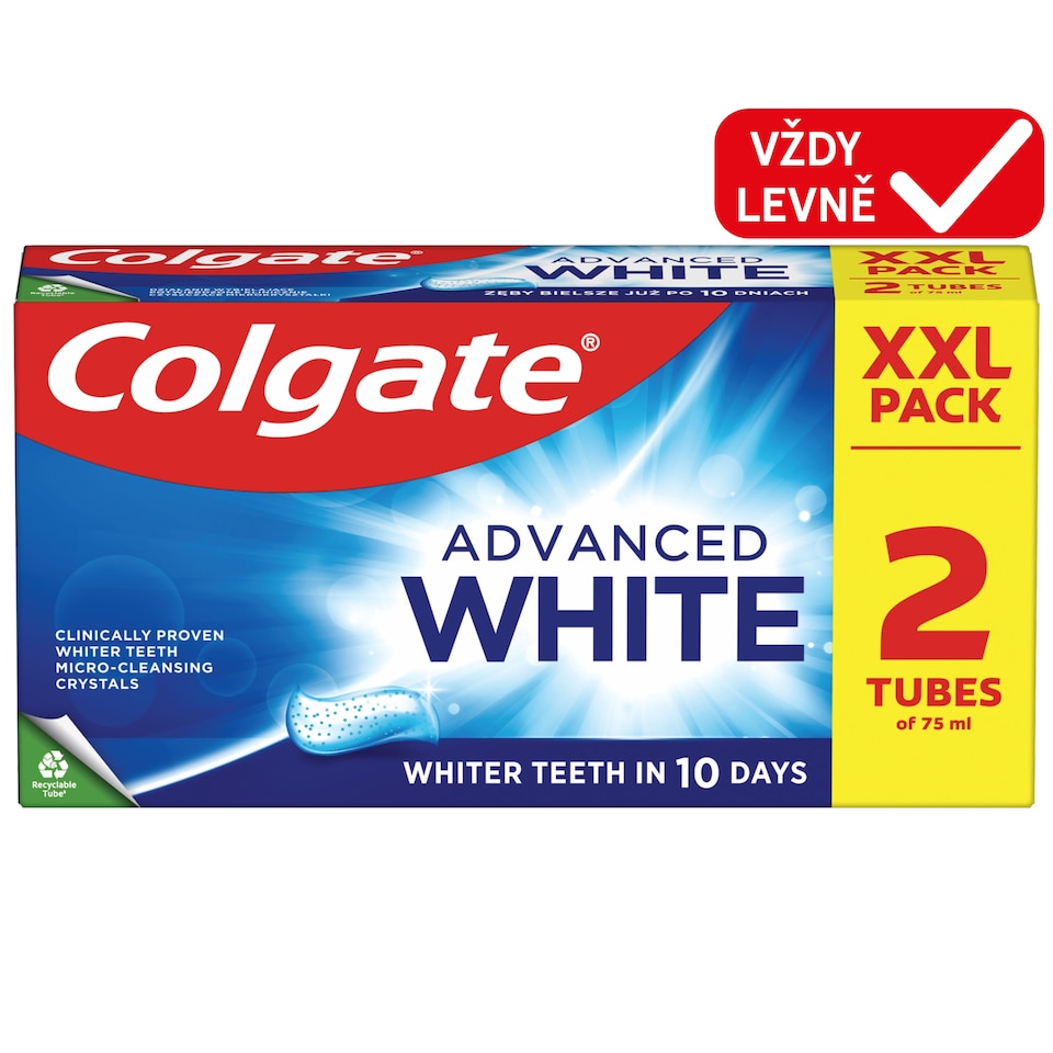 image 1 of Colgate Advanced White Original Toothpaste DUOPACK 2x75 ml