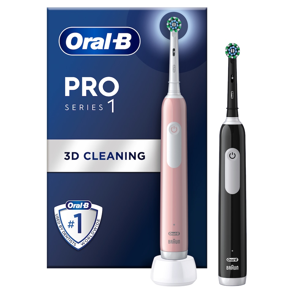 image 1 of Oral B Pro Series Duo Electric Toothbrush Pink/Black