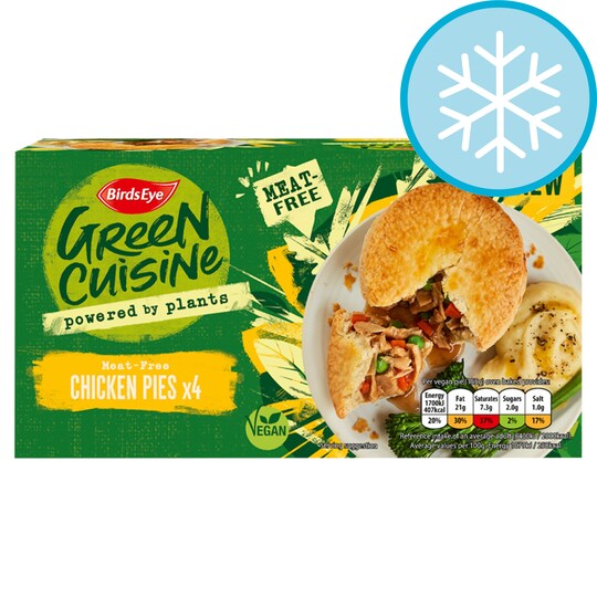 Birds Eye Green Cuisine Meat Free Chicken Pies 4 Pack 620G Tesco