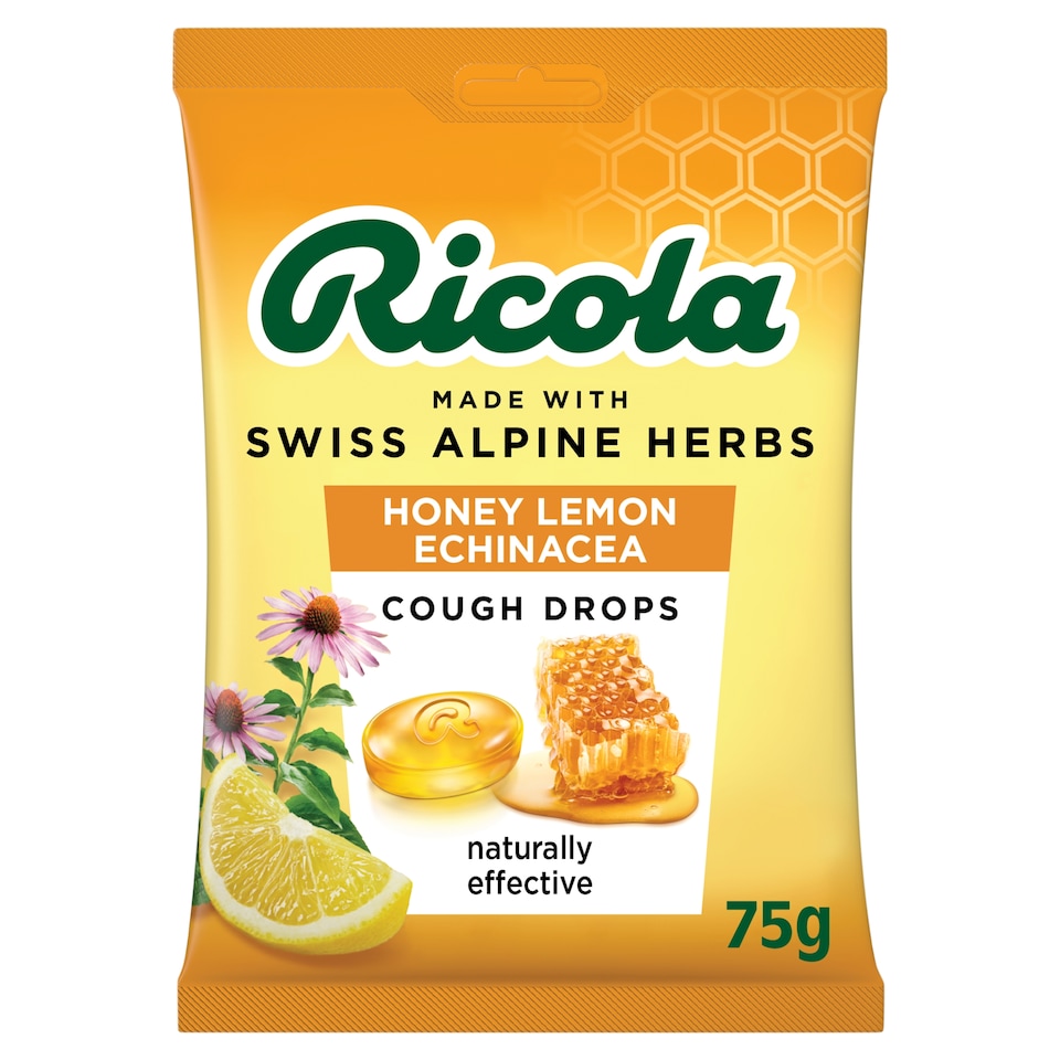 Ricola Soothe & Clear Herb Lozenges - Honey Lemon Echinacea 75g