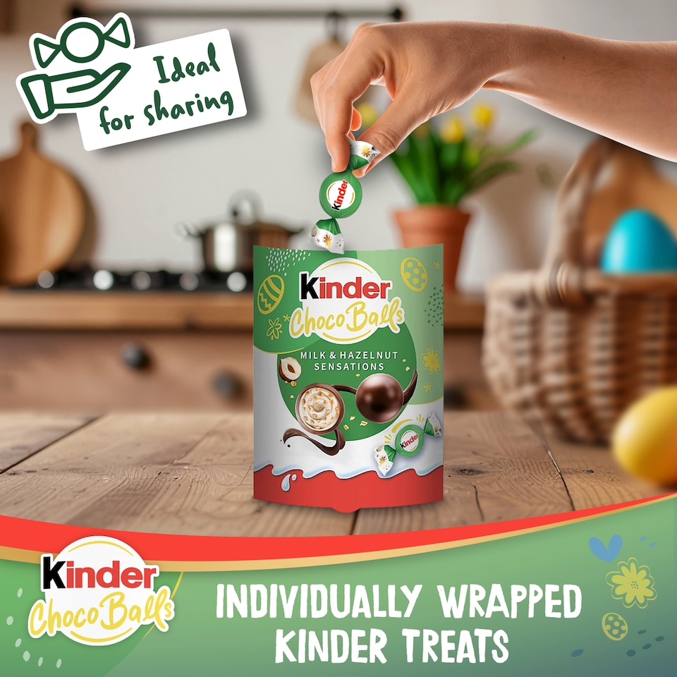 image 1 of Kinder Choco Balls Milk & Hazelnut Sensation 11 Pieces 90g